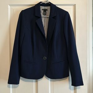 Navy ponte knit blazer